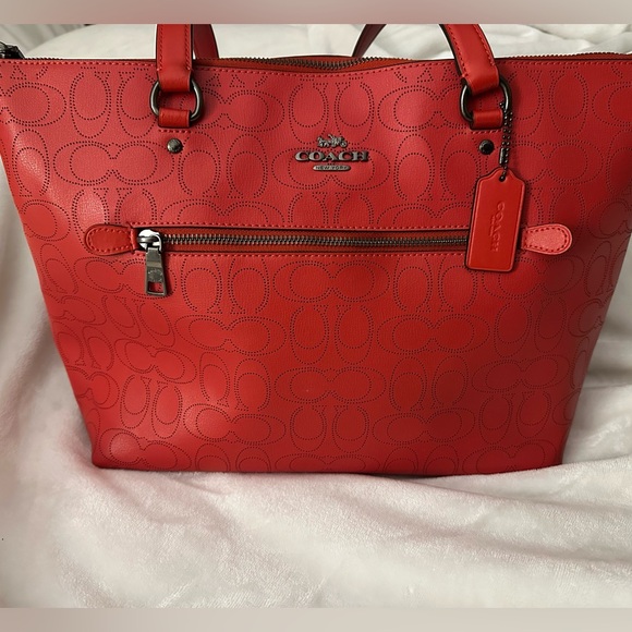 Coach | Bags | Signature C Coach Red Tote Bag | Poshmark
